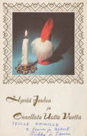 PÈRE NOËL Bonne Année Noël GNOME Vintage Carte Postale CPSMPF #PKD848.A - Kerstman