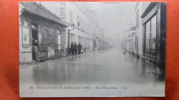 CPA (75) Inondations De Paris.1910. Rue Félicien David.   (7A.846) - Überschwemmung 1910
