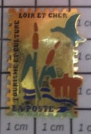 912c Pin's Pins / Beau Et Rare : POSTES / LA POSTE LOIR ET CHER TOURISME ET CULTURE EN FORME DE TIMBRE - Post