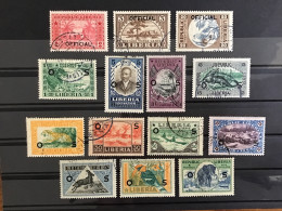 Liberia 1921 Official Stamps Set Mainly Used ($5 Mint) SG O428-441 - Liberia