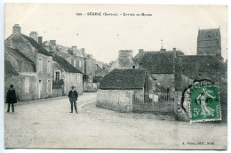 CPA Voyagé 1913 * SÉGRIE Entrée Du Bourg ( Rue Animée De 2 Hommes ) A. Veau Editeur - Other & Unclassified