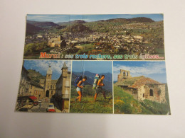 CP CARTE POSTALE CANTAL MURAT VUE GENERALE 3 ROCHERS 3 EGLISES - Ecrite          - Murat