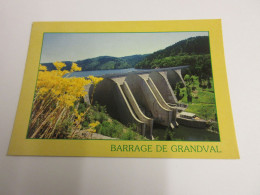 CP CARTE POSTALE CANTAL BARRAGE De GRANDVAL Sur La TRUYERE - Ecrite En 1989 - Other & Unclassified
