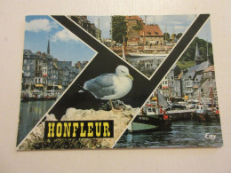 CP CARTE POSTALE CALVADOS HONFLEUR VIEUX BASSIN QUAI STE CATHERINE LIEUTENANCE   - Honfleur