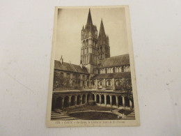 CP CARTE POSTALE CALVADOS CAEN EGLISE St ETIENNE LYCEE CLOITRE TOURS - Vierge - Caen