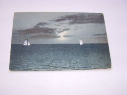 CP CARTE POSTALE BELGIQUE VUE MER Et BATEAUX - Ecrite En 1919 A GREZ DOICEAU - Autres & Non Classés