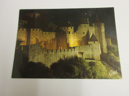 CP CARTE POSTALE AUDE CITE De CARCASSONNE VUE De NUIT - Ecrite En 1980 - Carcassonne