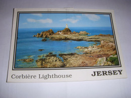 CP CARTE POSTALE ANGLETERRE JERSEY PHARE De CORBIERE - ECRITE En 1989 - Autres & Non Classés