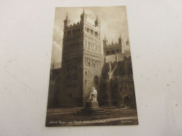 CP CARTE POSTALE ANGLETERRE EXETER CATHEDRALE TOUR NORD Et PORCHE - Vierge       - Autres & Non Classés