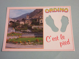 CP CARTE POSTALE ANDORRE ORDINO VUE GENERALE DECOUPE De 2 PIEDS - Ecrite En 1999 - Andorra