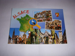 CP CARTE POSTALE ALSACE IMAGES STRASBOURG OBERNAI COLMAR - ECRITE En 2014 - Alsace