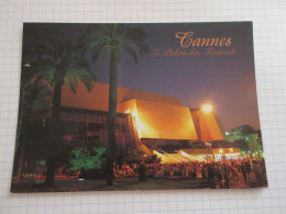 CP CARTE POSTALE ALPES MARITIMES CANNES Le PALAIS Des FESTIVALS De NUIT          - Cannes