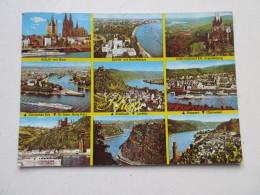 CP CARTE POSTALE ALLEMAGNE VILLES Du RHIN KOLN BONN LORELEY BOPPARD OBERWESEL    - Other & Unclassified