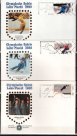 USA 1980 Olympic Games Lake Placid 5 Commemorative Covers German Winners - Hiver 1980: Lake Placid