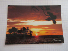 CP CARTE POSTALE AFRIQUE GABON COUCHER De SOLEIL Sur Le CAP ESTERIAS             - Gabón