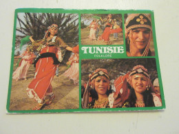 CP CARTE POSTALE AFRIQUE TUNISIE FOLKLORE TROUPE FETHI BACCARS - Ecrite          - Tunisie