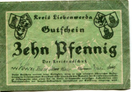 10 PFENNIG Stadt LIEBENWERDA Saxony DEUTSCHLAND Notgeld Papiergeld Banknote #PL681 - Lokale Ausgaben
