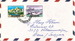 Lebanon Air Mail Cover Sent To Switzerland 26-5-1969 With Set Of 2 - Libano
