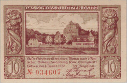 10 PFENNIG 1920 Stadt LoTZEN East PRUSSLAND UNC DEUTSCHLAND Notgeld #PC599 - [11] Emissions Locales