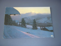 CP CARTE POSTALE HAUTES PYRENEES COUCHER De SOLEIL Sur La NEIGE - Ecrite - Autres & Non Classés