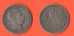 Österreich 1 Krone 1893 Austria Corona 1893 Kaiser Franz Jospeh - Oesterreich