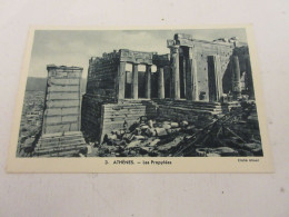 CP CARTE POSTALE GRECE ATHENES 3. Les PROPYLEES - Vierge                         - Grèce