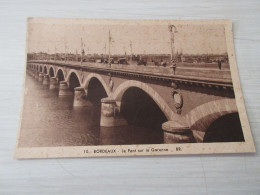 CP CARTE POSTALE GIRONDE BORDEAUX Le PONT Sur La GARONNE - Vierge                - Bordeaux