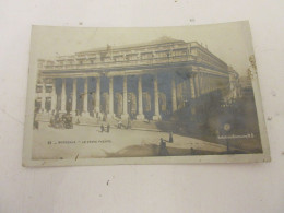 CP CARTE POSTALE GIRONDE BORDEAUX Le GRAND THEATRE - Ecrite Et Timbree - Bordeaux