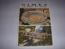 CP CARTE POSTALE GARD NIMES Les ARENES Le PONT Du GARD - ECRITE En 2008 - Nîmes