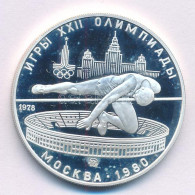 Szovjetunió 1978. 5R Ag "Moszkvai Olimpia 1980 - Magasugrás" T:AU (PP) Folt Soviet Union 1978. 5 Roubles Ag "Moscow Olym - Zonder Classificatie