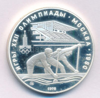 Szovjetunió 1978. 10R Ag "Moszkvai Olimpia 1980 - Kenu" T:AU (PP) Folt Soviet Union 1978. 10 Roubles Ag "Moscow Olympics - Zonder Classificatie