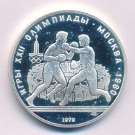 Szovjetunió 1979. 10R Ag "Moszkvai Olimpia 1980 - Box" T:PP Folt Soviet Union 1979. 10 Roubles Ag "Moscow Olympics 1980  - Zonder Classificatie