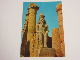 CP CARTE POSTALE EGYPTE Le TEMPLE De LUXOR STATUE De RAMSES II - Ecrite - Luxor