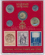 Vatikán 1993-1996. 50L-500L (5xklf) Szuvenír Forgalmi összeállítás Bélyegekkel T:AU Patina Vatican 1993-1996. 50 Lire -  - Non Classificati