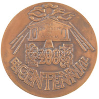 Amerikai Egyesült Államok 1985. "Georgia-i Egyetem Bicentenárium" öntött Bronz Emlékérem Tokban. Szign.: William J. Thom - Unclassified