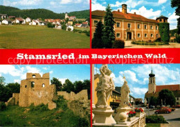 72720527 Stamsried Panorama Kirche Ruine Kuernburg Mariensaeule Barockschloss  S - Andere & Zonder Classificatie