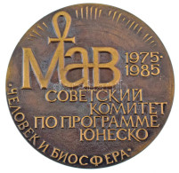 Szovjetunió 1985. "UNESCO" Aranyozott Bronz Emlékérem Tokban (65mm) T:AU Soviet Union 1985. "UNESCO" Gilt Bronze Commemo - Ohne Zuordnung