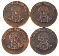 ~1990. "Louis Braille 1809-1852" Kétoldalas Bronz Emlékérem (4x) (35mm) T:AU ~1990. "Louis Braille 1809-1852" Two-sided  - Unclassified