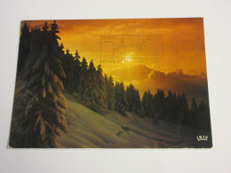 CP CARTE POSTALE COUCHER De SOLEIL Sur La MONTAGNE - Ecrite                      - Other & Unclassified