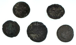 Római Birodalom 5db-os Bronz érmetétel T:VF,F Roman Empire 5pcs Bronze Coin Lot C:VF,F - Ohne Zuordnung