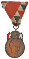 1948. "48-as Díszérem" Részben Zománcozott Bronz Kitüntetés Mellszalagon T:XF,VF Zománchiba Hungary 1948. "Medal Of Hono - Sin Clasificación