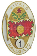 ~1970-1980. "Kiváló Hallgató - 1. Osztály" Rátétes, Műgyantás Bronz Magyar Néphadsereg Sapkajelvény (41x26mm) T:XF - Unclassified