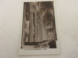 CP CARTE POSTALE CHER BOURGES CATHEDRALE La NEF - Vierge                         - Bourges