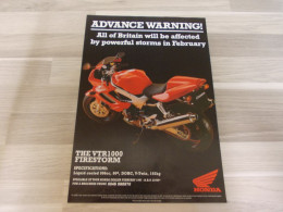 Reclame Advertentie Uit Oud Tijdschrift 1997 - Honda VTR1000 Firestorm - Advertising