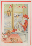 WEIHNACHTSMANN SANTA CLAUS WEIHNACHTSFERIEN Vintage Postkarte CPSM #PAK162.DE - Kerstman