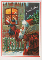 WEIHNACHTSMANN SANTA CLAUS KINDER WEIHNACHTSFERIEN Vintage Postkarte CPSM #PAK308.DE - Kerstman