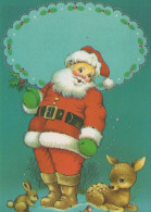 WEIHNACHTSMANN SANTA CLAUS WEIHNACHTSFERIEN Vintage Postkarte CPSM #PAJ670.DE - Kerstman