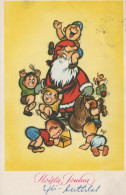 WEIHNACHTSMANN SANTA CLAUS WEIHNACHTSFERIEN Vintage Postkarte CPSMPF #PAJ467.DE - Kerstman