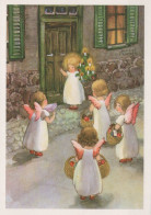 ENGEL WEIHNACHTSFERIEN Feiern & Feste Vintage Ansichtskarte Postkarte CPSM #PAG885.DE - Engel