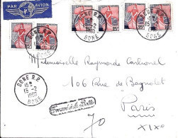 MARIANNE A LA NEF N° 1216x6 S/L.EXPRES DE BONE(ALGERIE)/1960 - 1959-1960 Marianne In Een Sloep